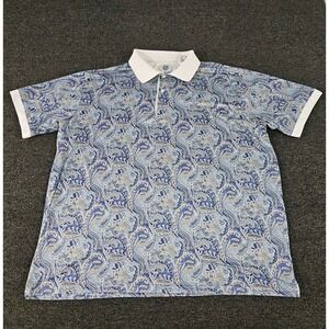 Kilburne Finch Polo Shirt Mens 3XL Paisley Print